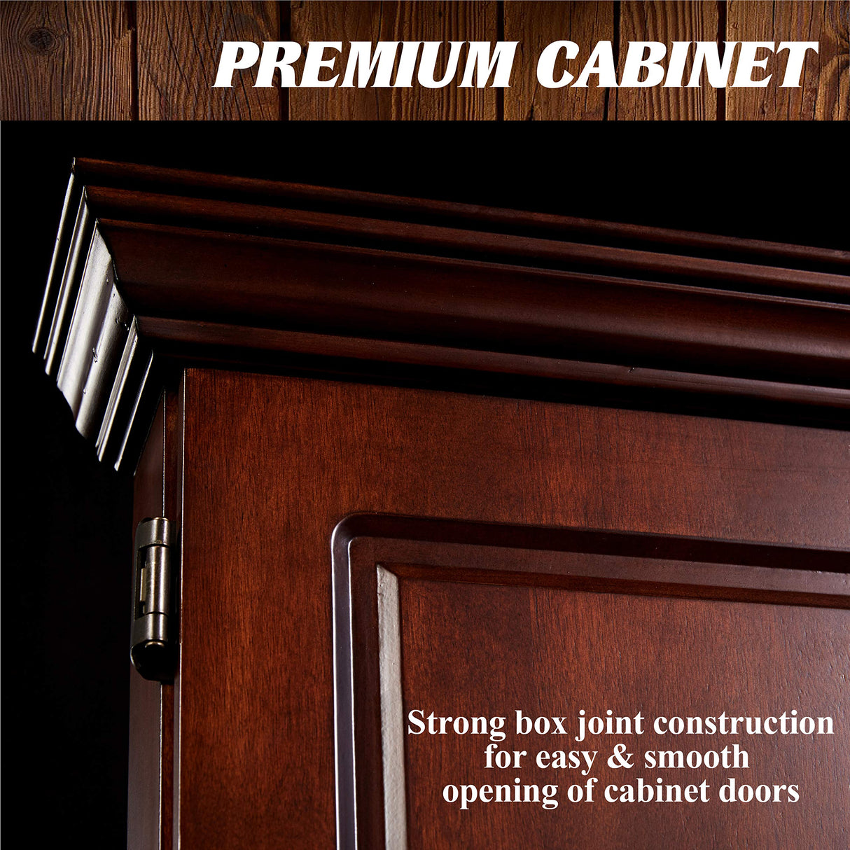 Barrington Billiards Chatham Wood Dartboard Cabinet With 18” Bristle Dartboard and Steel Tip Dart Set Barrington Billiards