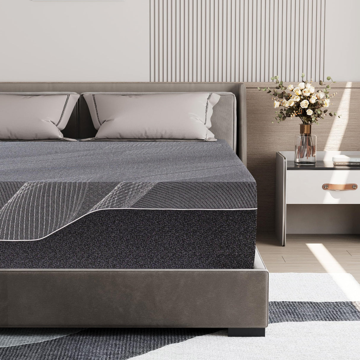 Dyonery 14 inch Full Mattress Memory Foam Mattress in a Box, CertiPUR-US Certified, Fiberglass Free, Cooling Gel Double Mattress, Made in USA, 75" × 54" × 14", Medium Dyonery