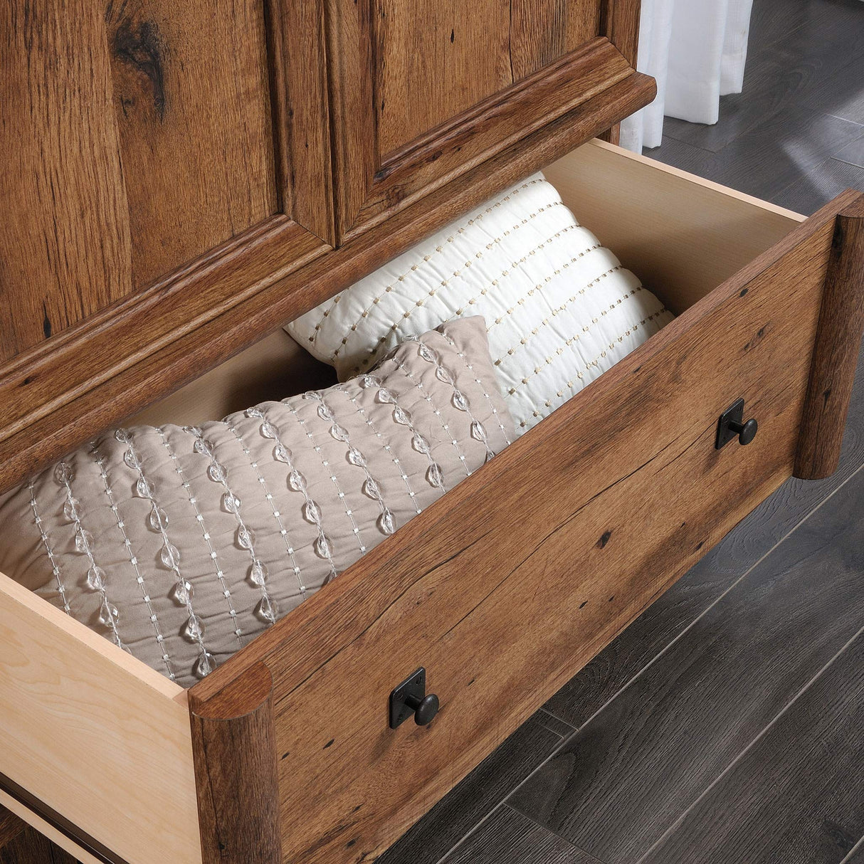 Sauder Palladia Armoire, Vintage Oak finish Sauder