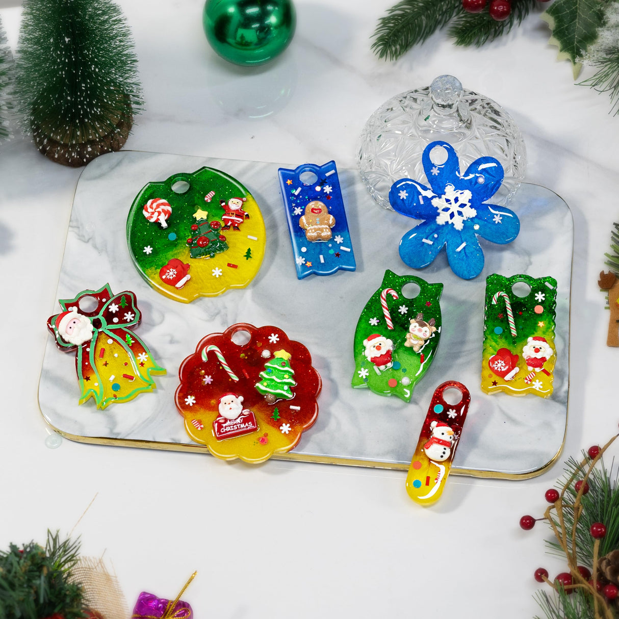 LET'S RESIN Name Plates Resin Molds, 16 Cavities 2Pcs Silicone Name Tag Resin Molds for Tumbler Cup Lid, Epoxy Resin Molds for Stanley Cups, Keychain, Resin Art LET'S RESIN