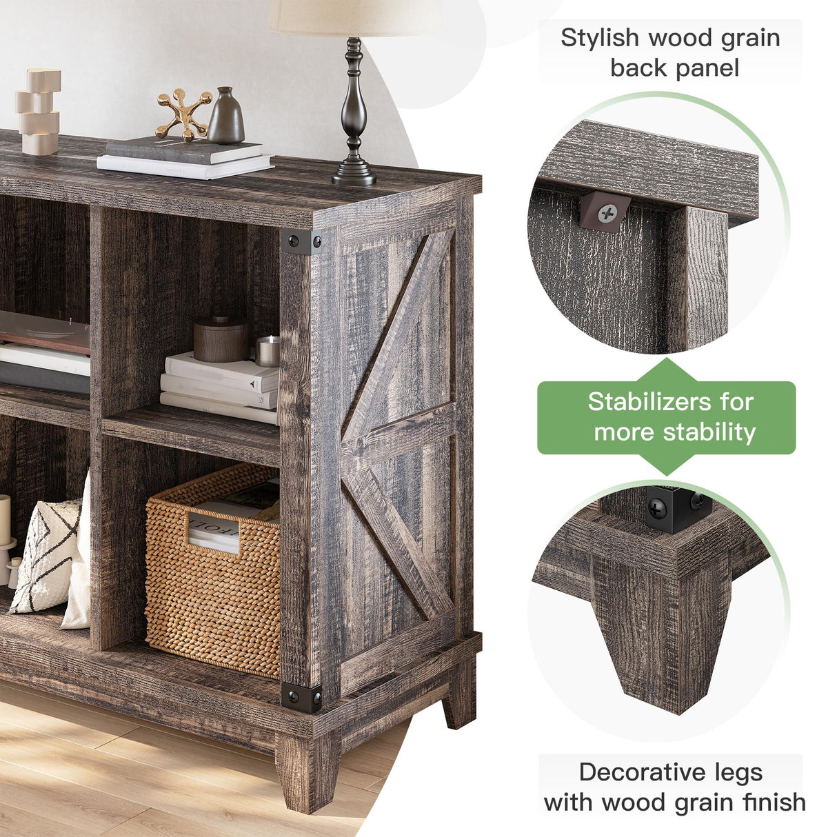 EnHomee 8 Cube Storage Organizer and Shelves, Cube Shelf Bookshelf for Home and Bedroom, Black Oak EnHomee