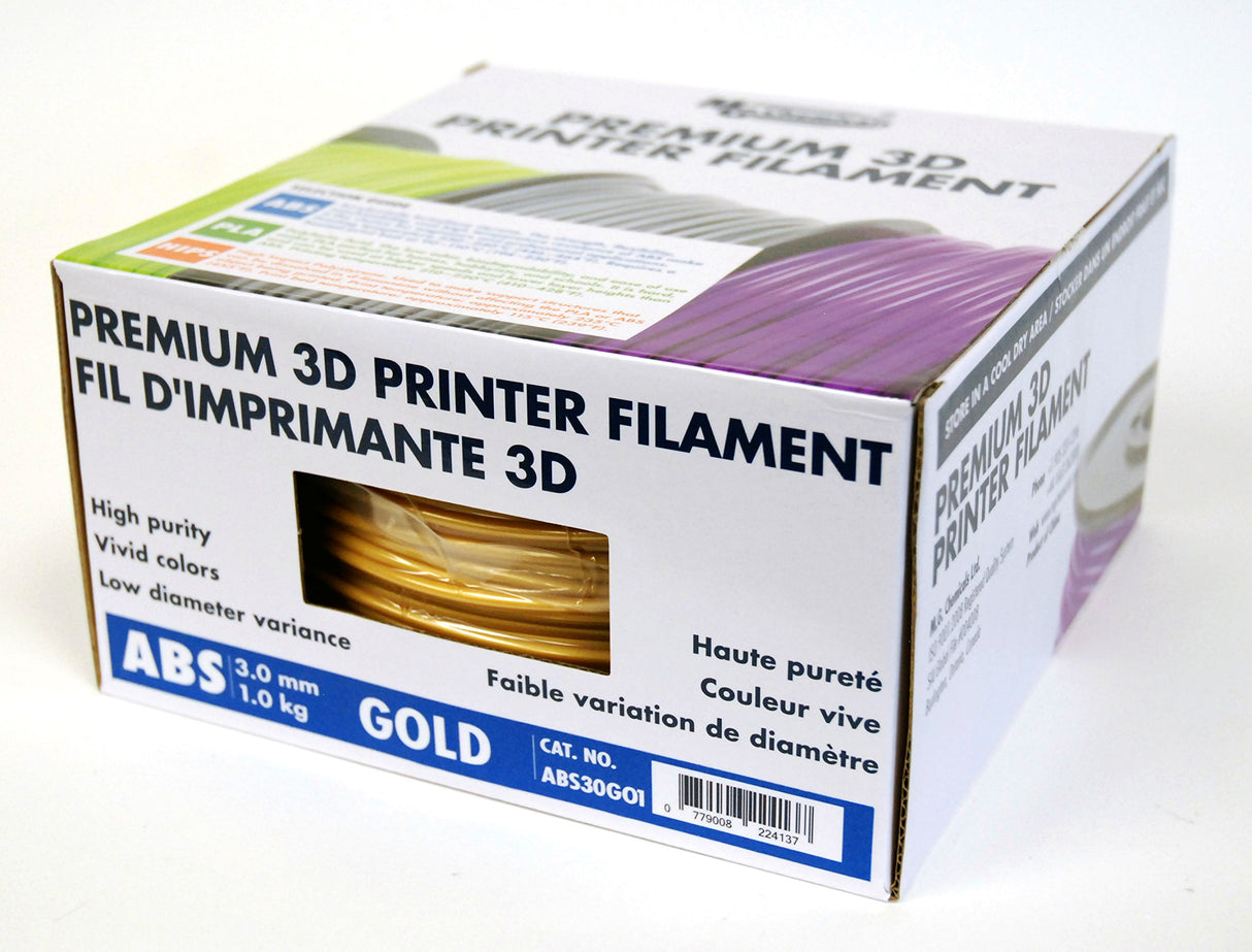 MG Chemicals Gold ABS 3D Printer Filament, 2.85 mm, 1 kg Spool MG Chemicals