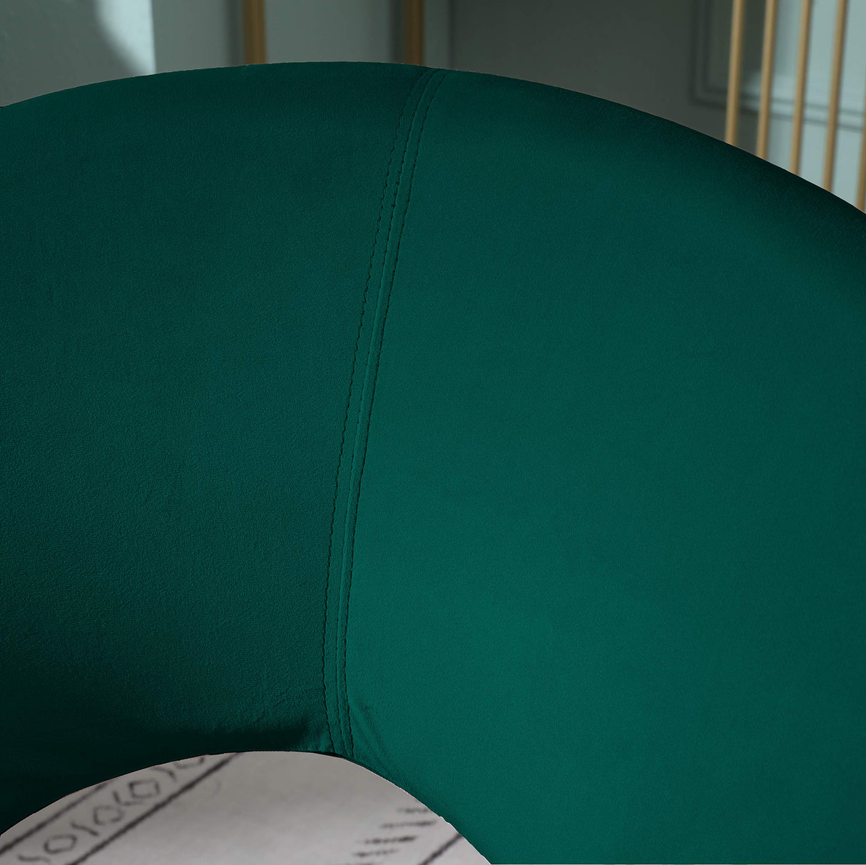 Roundhill Furniture Slatina Green Silky Velvet Upholstered Accent Chair with Gold Tone Finished Base Roundhill Furniture