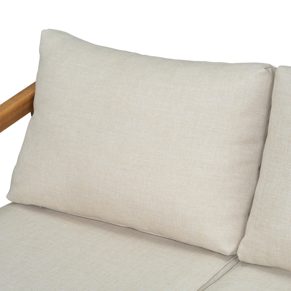 Christopher Knight Home Westin Acacia Wood Patio Loveseat Sofa with Cushion, Outdoor 2-Seater Sofa with Removable Cushions, Patio Furniture Sofa for 2, Teak+Beige Christopher Knight Home