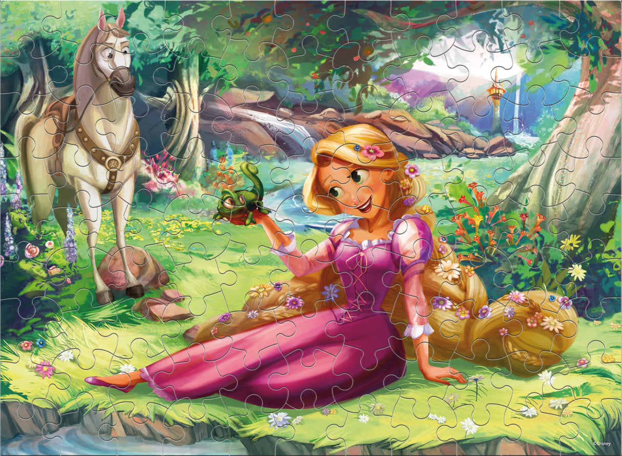 Ceaco - Disney - Princess Trio - Rapunzel and Pascal - Glitter Puzzle - 100 Piece Jigsaw Puzzle Ceaco