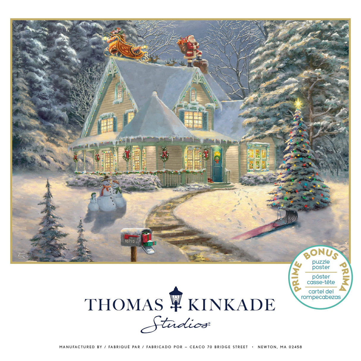 Ceaco - Thomas Kinkade - Holiday - Midnight Delivery - 1000 Piece Jigsaw Puzzle Ceaco