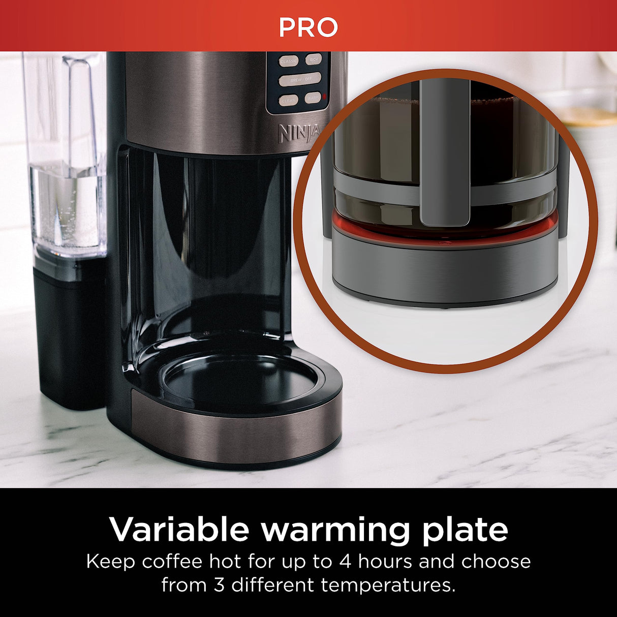 Ninja Programmable XL 14-Cup Coffee Maker PRO, 14-Cup Glass Carafe, Freshness Timer, with Permanent Filter, Black Stainless Steel, DCM201BK Ninja