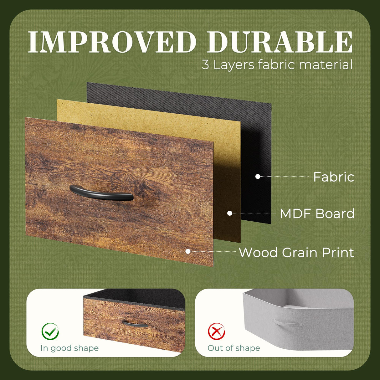 Huuger 70 Inch Dresser for Bedroom, TV Stand for 65, 75, 80 Inch TV, 12 Drawer Long Dresser, Large Dresser for Bedroom, Wide Chest of Drawer with Storage, Fabric Drawer for Living Room, Rustic Brown Huuger