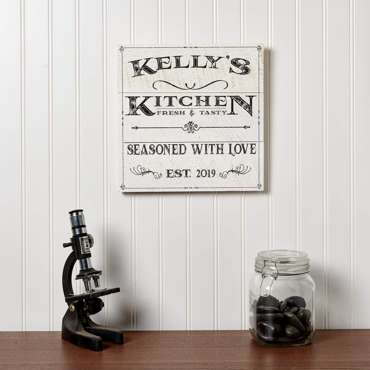 Artblox Personalized Kitchen Signs Custom Wood Sign Printed On Real Pine Wood Kitchen Wall Decor Personalized Gifts For Wife Christmas Gift Ideas Rustic Home Decor Customized Gifts Artblox