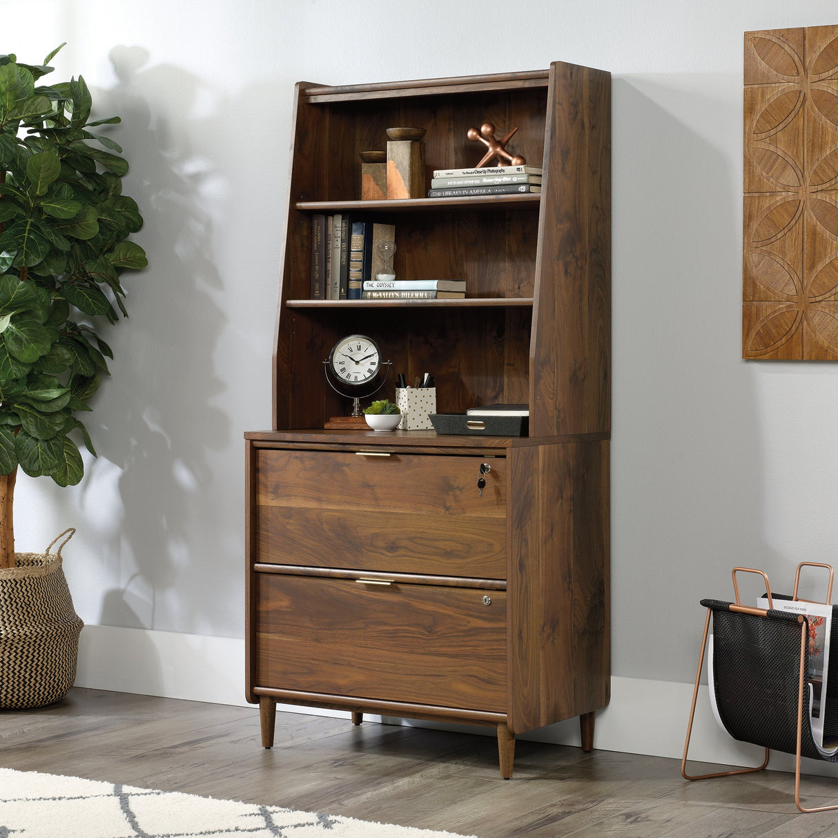 Sauder Clifford Place Lateral File, Grand Walnut finish Sauder