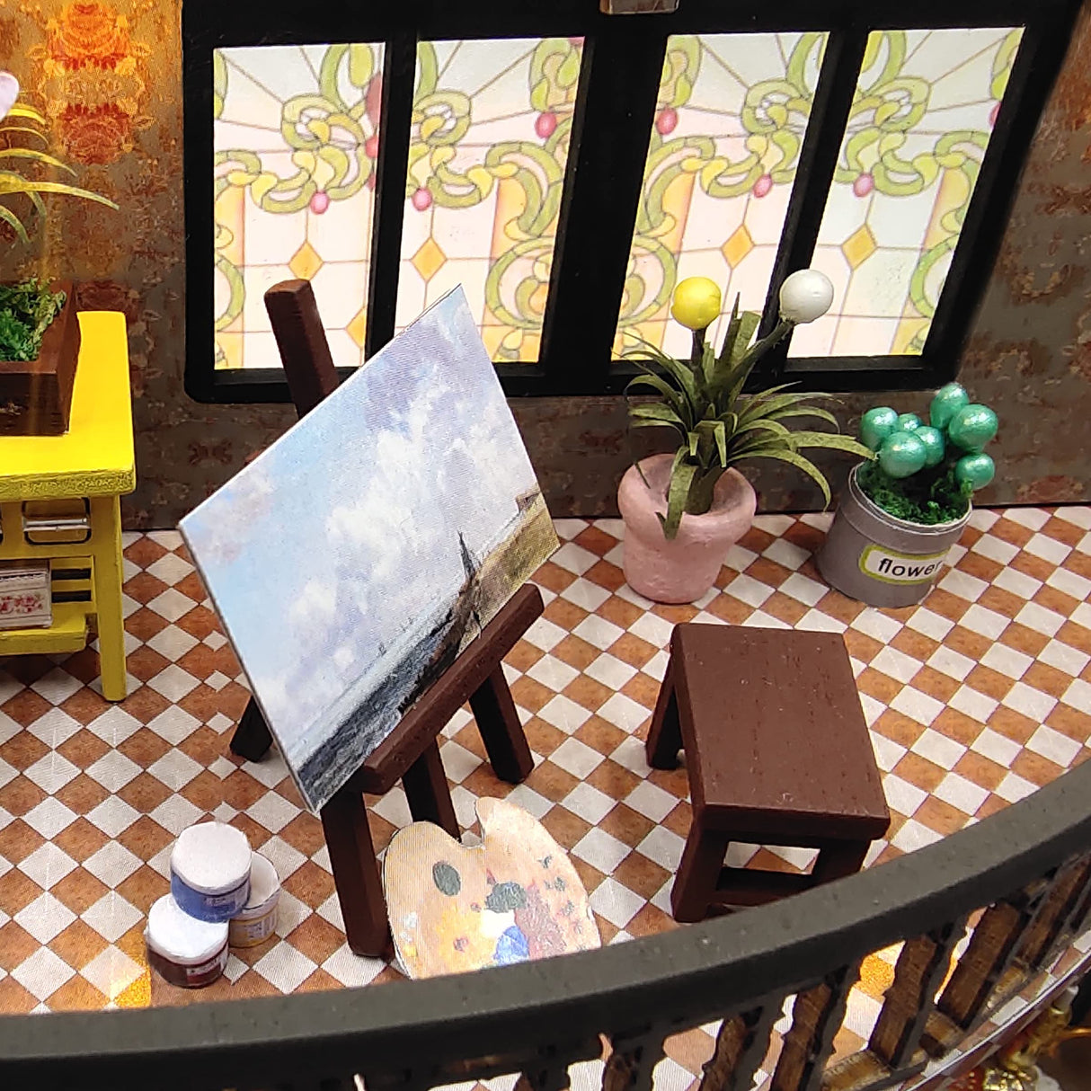 Flever DIY Miniature House Kit, Tiny Home Kit with LED Light, Mini House Build Craft Kits for Adults and Teens, Home Decor Creative Gift for Family/Friends (Dream Building Pavilion) Flever