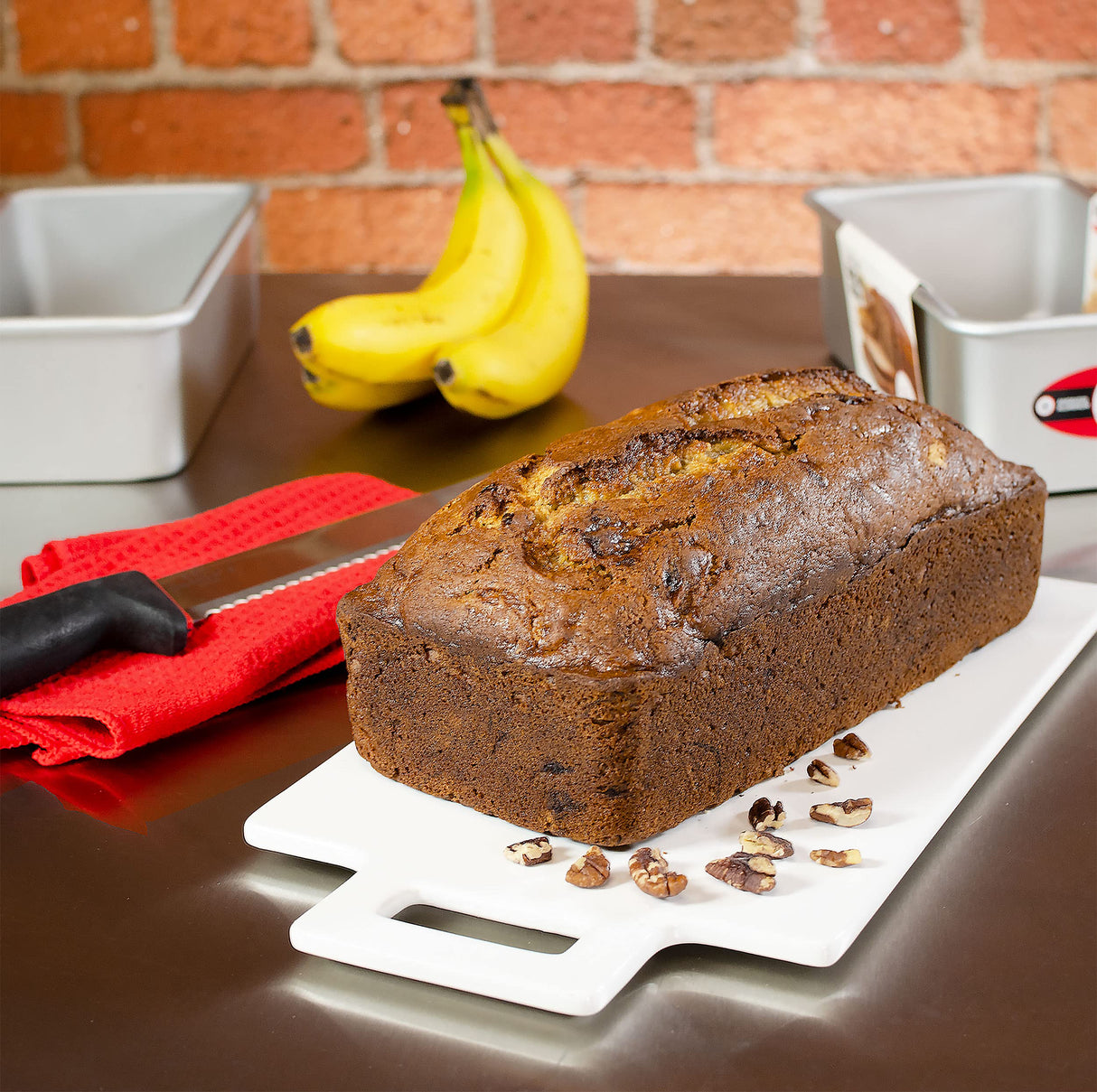 Fat Daddio's Anodized Aluminum Bread Pan, 7.75 x 3.75 x 2.5 Inch, Set of 2, Silver Fat Daddio's