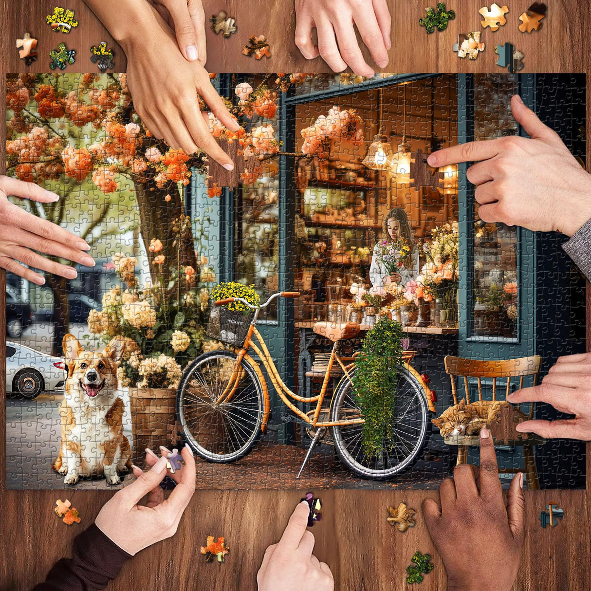 TangComplete - Flower Shop Puzzles for Adults 1000 Pieces, Jigsaw Puzzles for Adults 1000 Piece, Puzzle for Adults, Adults Challenging Game Toys, Impossible Puzzle, Family Decoration Puzzle TangComplete