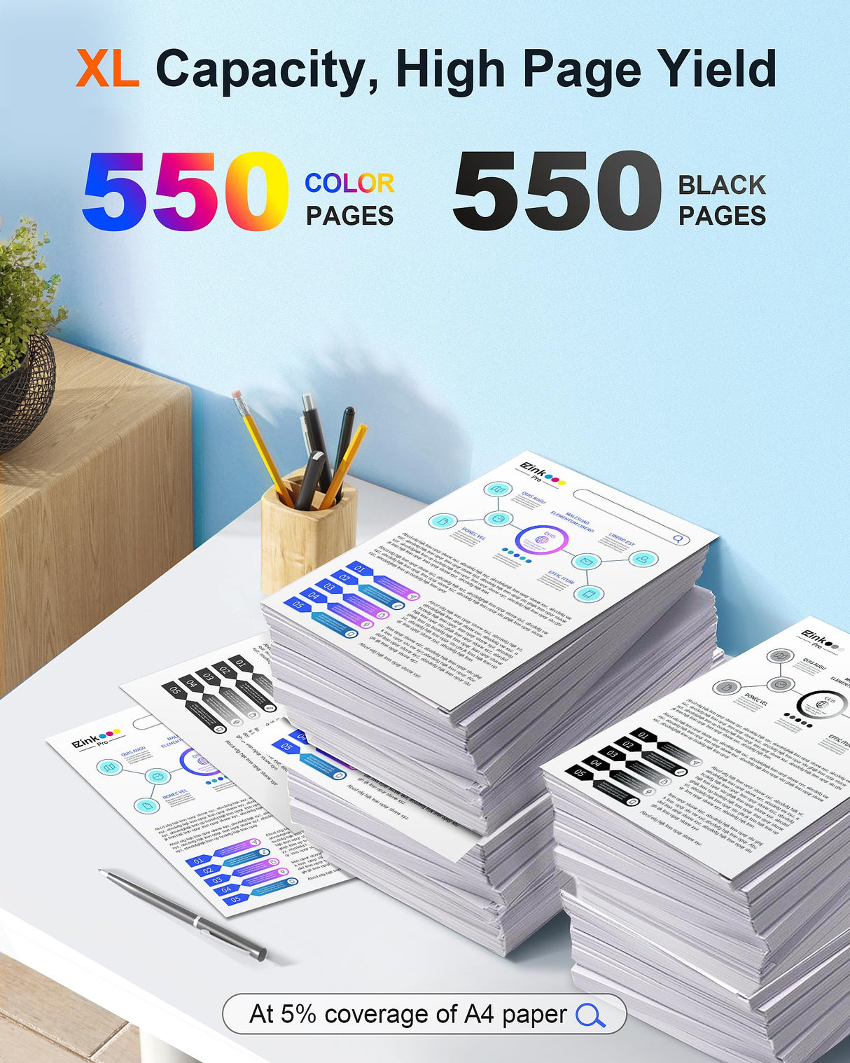 E-Z Ink Pro LC203 Compatible Ink Cartridges Replacement for Brother LC203XL LC201 LC201XL to use with MFC-J480DW MFC-J880DW MFC-J4420DW MFC-J680DW MFC-J885DW (Black, Cyan, Magenta, Yellow, 10 Pack) E-Z Ink Pro