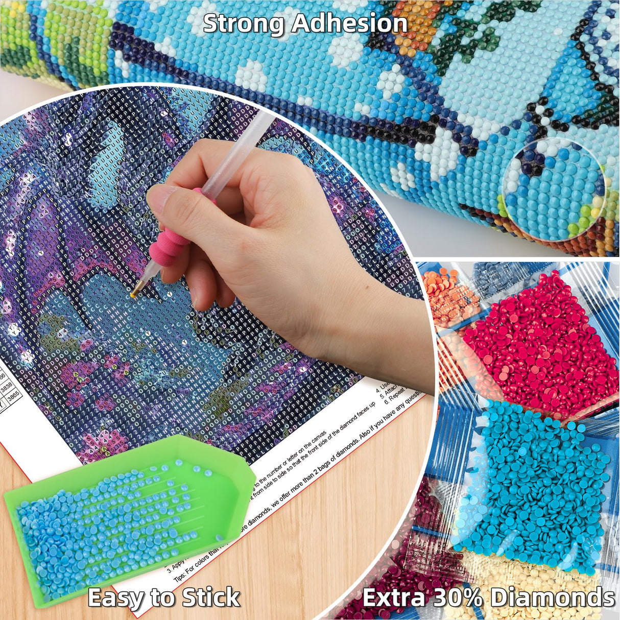 Lxmsja Dragon Diamond Art Kits for Adults, Moonlight Diamond Painting Kits for Beginners, 5D DIY Full Drill Gem Art Crafts for Adults, Home Wall Decor 12x12 inch Lxmsja