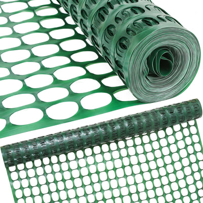 Houseables Fencing, Temporary Fence, Deer Fence, 4x100' Feet, 10.55 lb/roll, Green Plastic Fencing, Temporary Fencing for Yard, Snow Fence, Plastic Fence Roll, Chicken Fence Mesh, Construction Fencing