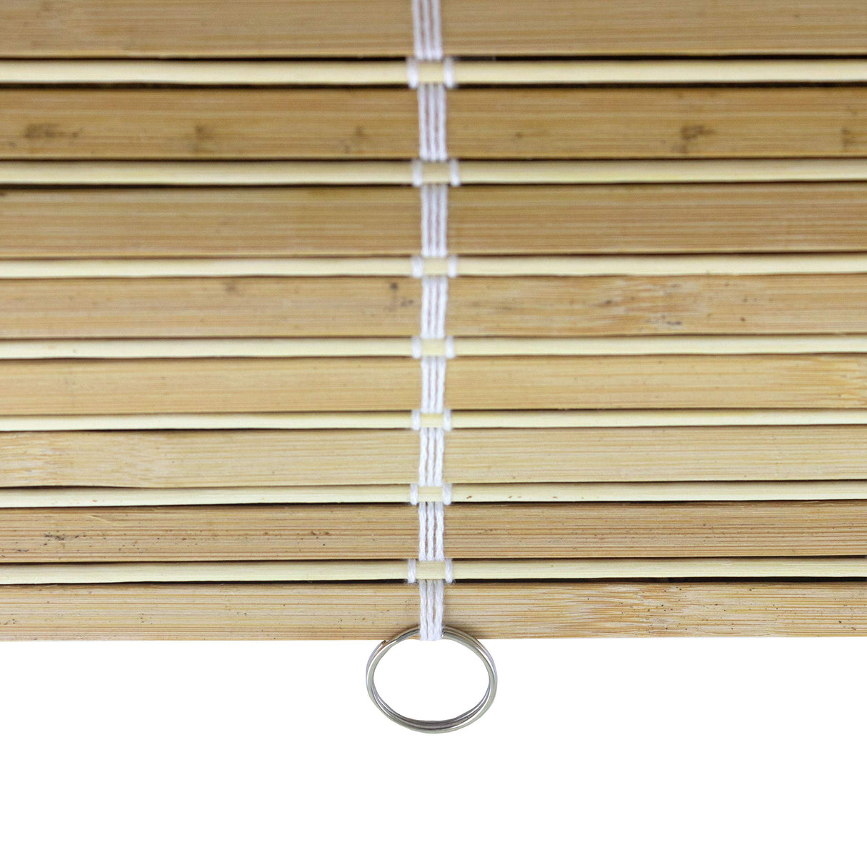 Red Lantern Burnt Bamboo Cordless Window Shade - Natural 36" W Red Lantern