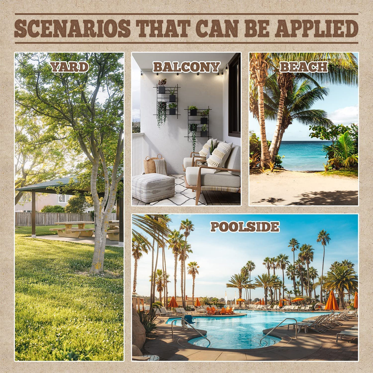 Patio Lounge Chair Outdoor Beach Chair Set of 2, Beach Sling Chair Patio Chairs Set of 2 , Wooden Folding Outdoor Chairs for Outside, 3 Level Height Adjustable, Portable Reclining Beach Chair Capacmkseh