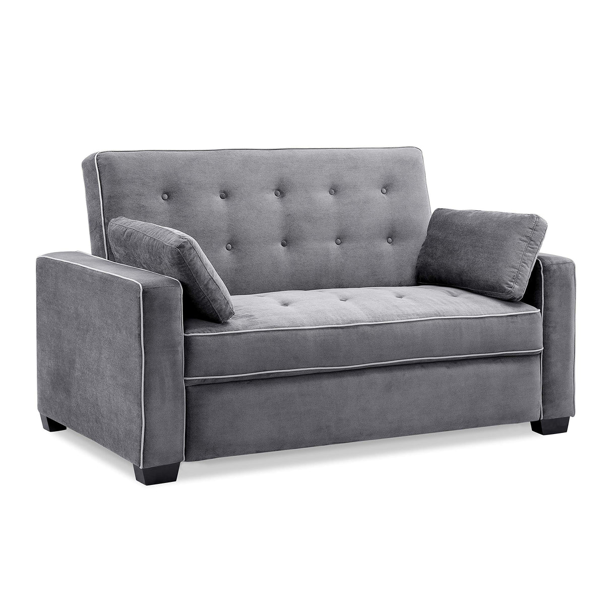Serta Ainsley Loveseat with Pull Out Sleeper Microfiber Charcoal Full Serta