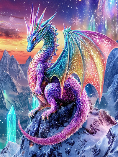 Meothan 5D Diamond Painting Kits for Adults Beginners Dragon Diamond Art Kits for Adoults DIY Full Round Paint with Diamond Art Dots Crystal Dragon Gem Art Painting Crafts Kits 11.8x15.7inch