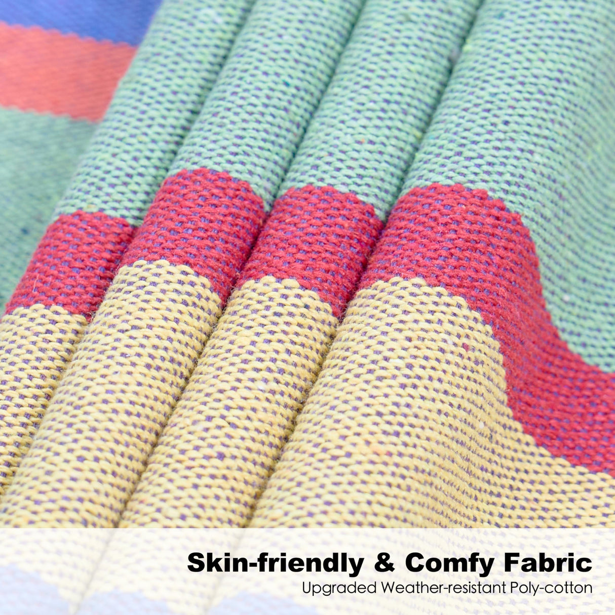 gafete Double Hammock with Stand for Outside, Upgraded Spreader Bar, Heavy Duty Space Saving Steel Stand 2 Person, Side Pockets, Easy Assembly, 600lbs Weight Capacity, Indoor & Outdoor (Classic Red) gafete