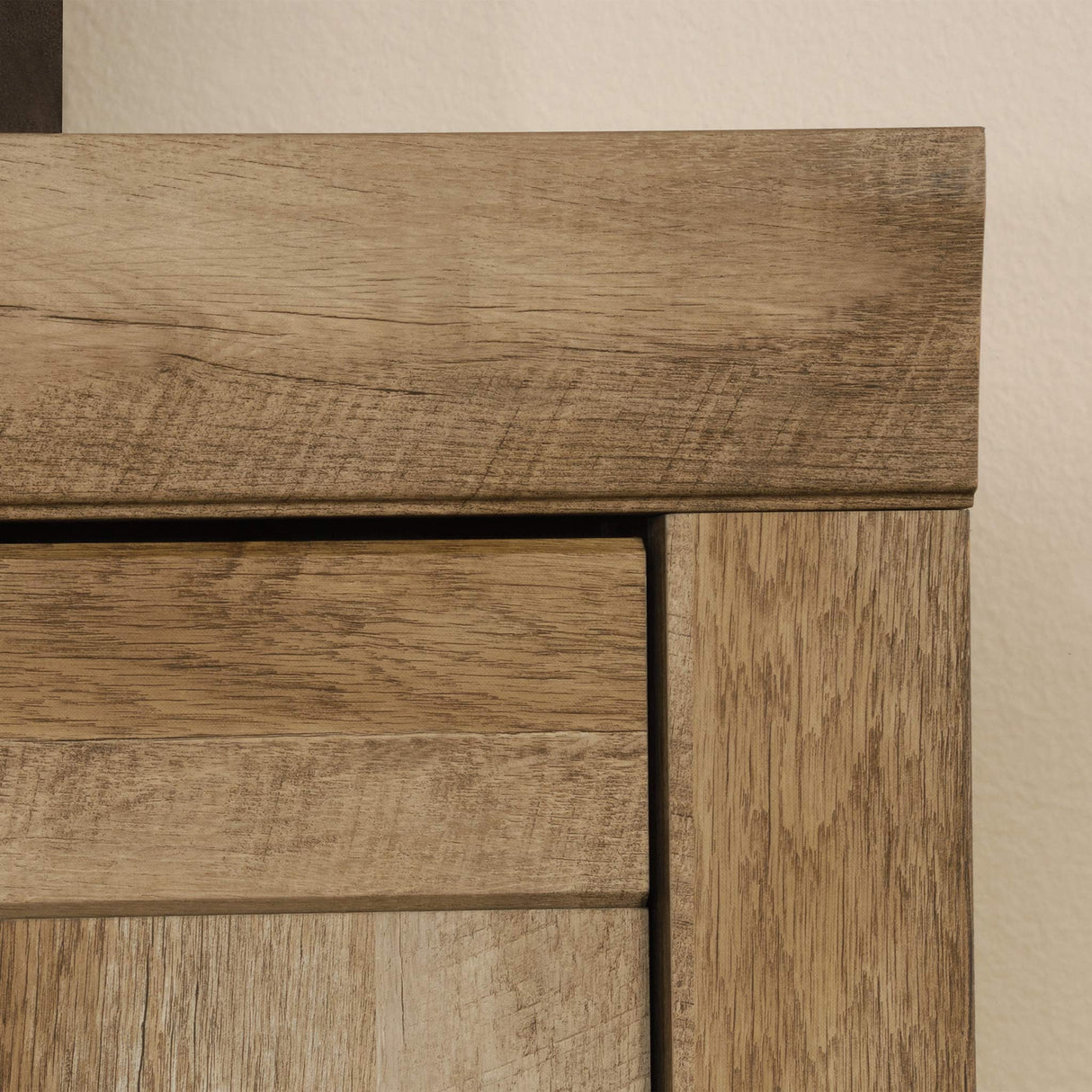 Sauder Adept Storage Pantry Cabinet, L: 38.94" x W: 16.77" x H: 70.98", Craftsman Oak finish Sauder