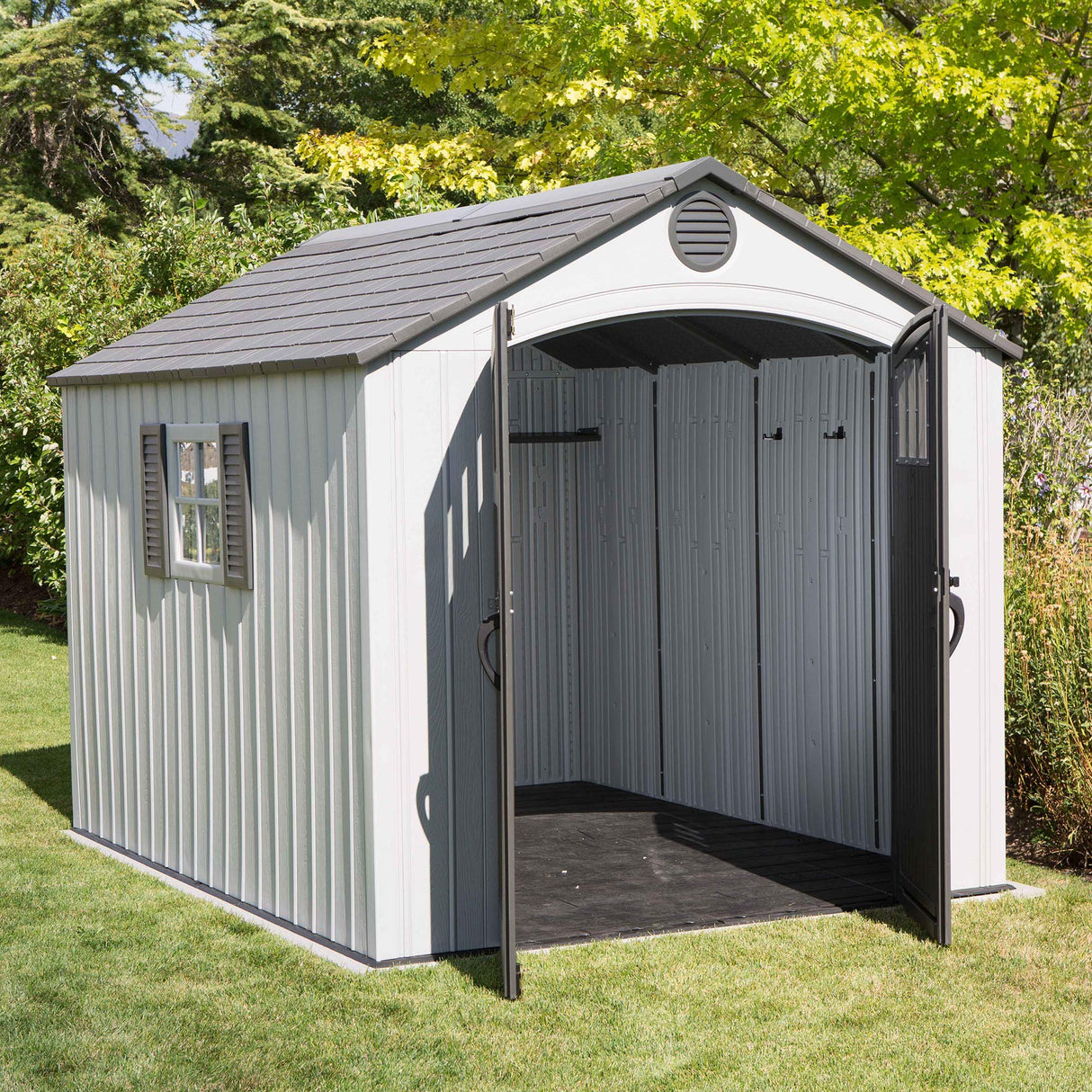 Lifetime 60202 8 x 10 Ft. Outdoor Storage Shed, Gray Lifetime