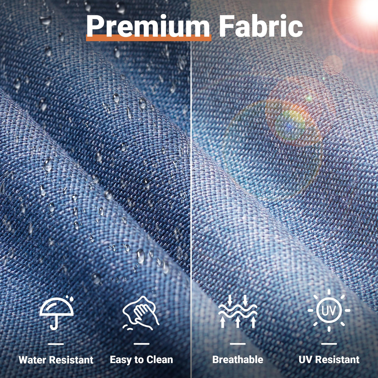 ovios 11 Piece Outdoor Patio Furniture Set with Fire Pit Table,Conversation Sectional Wicker Couch with Swivel Chairs,Modern Outside Sofa for Balcony Backyard (Blue) ovios