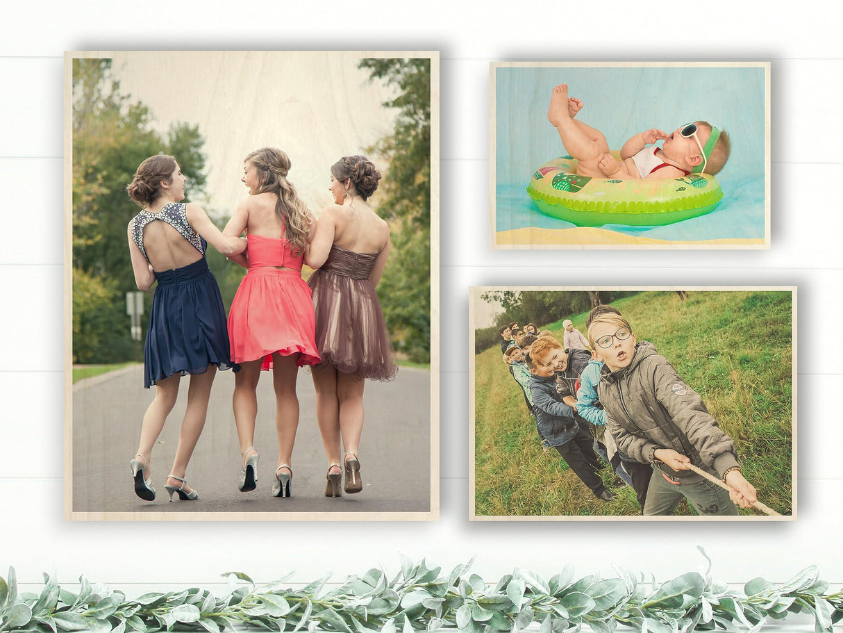 Your Photo Printed on Real Wood | Valentineโs Day | Custom Picture Frames | Custom Photo Gifts | Personalized Picture Frame | Wood Photo Print With Your Picture (Photo Only) (8x10" Portrait) DREAM BIG PRINTABLES