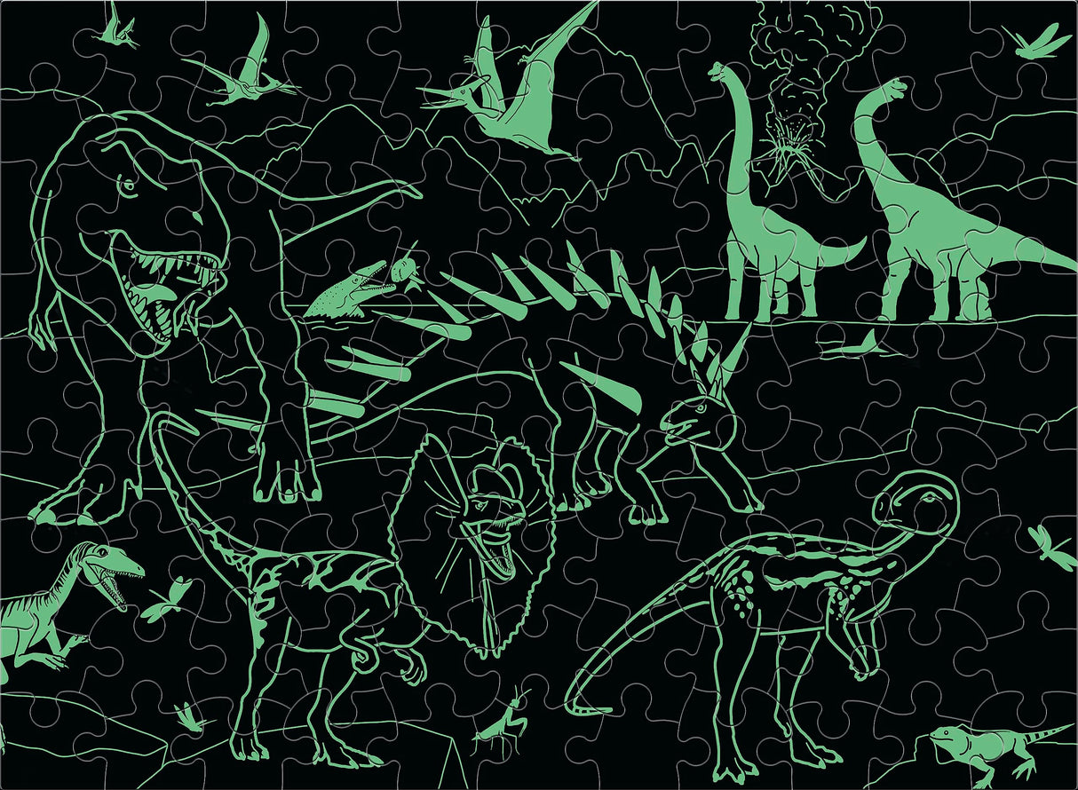 Ceaco - Glow in The Dark - Dinoland - 100 Piece Jigsaw Puzzle Ceaco