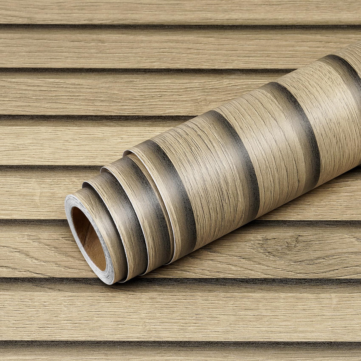 Livelynine Peel and Stick Wallpaper Wood Slats Self Adhesive Wall Paper 15.8x197 Faux Wood Contact Paper Peel and Stick Accent Wall Vinyl Cubicle Wallpaper Natural Wooden Slats for Wall Decor Bedroom Livelynine