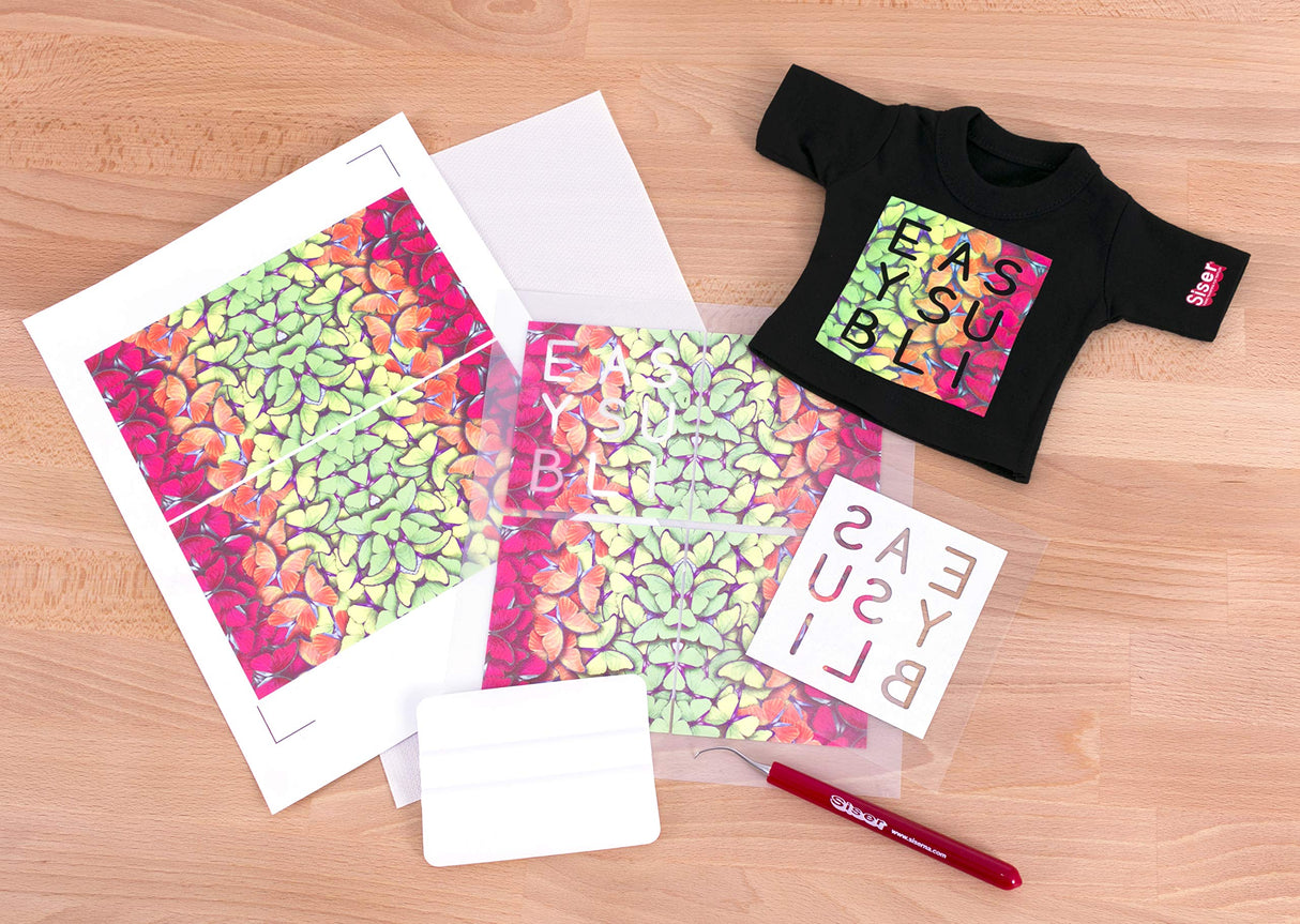 Siser EasySubli HTV - Printable Sublimation Heat Transfer Vinyl - 10 Sheets of EasySubli (8.4"x11") and 10 Sheets of EasySubli Mask (8"x10") Siser