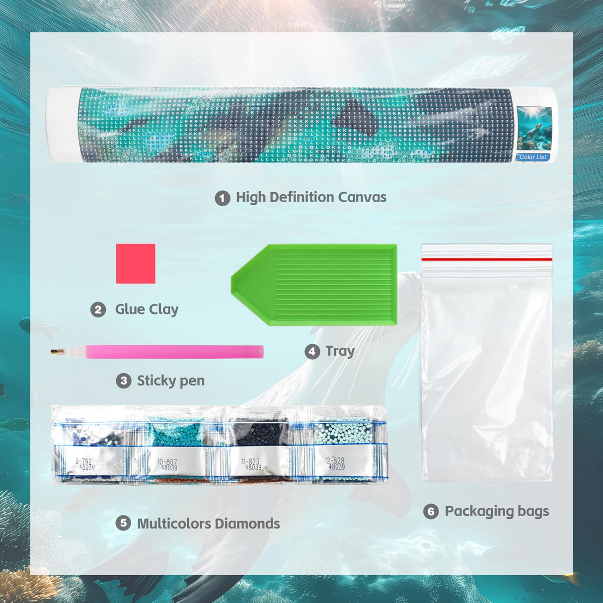 GVYGVY Diamond Art Kits for Adults, Cute Ocean Seal 5d DIY Full Drill Diamond Painting Kits for Adults Beginners, Diamond Painting Art Craft Kits for Adults, Wall Home Decor(No Frame) 12x16 Inch GVYGVY