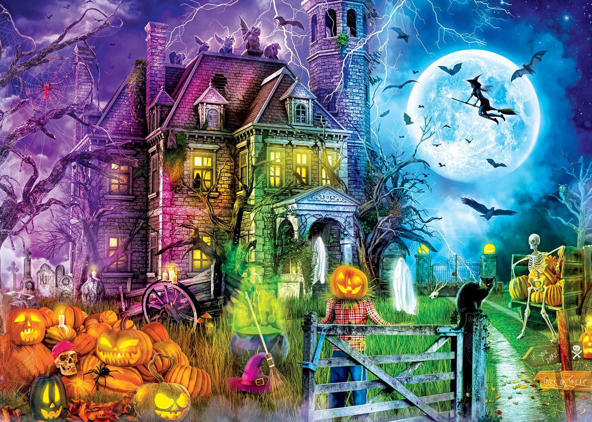 MasterPieces 500 Piece Glow in The Dark Halloween Jigsaw Puzzle - Halloween Terrors - 15"x21" Masterpieces