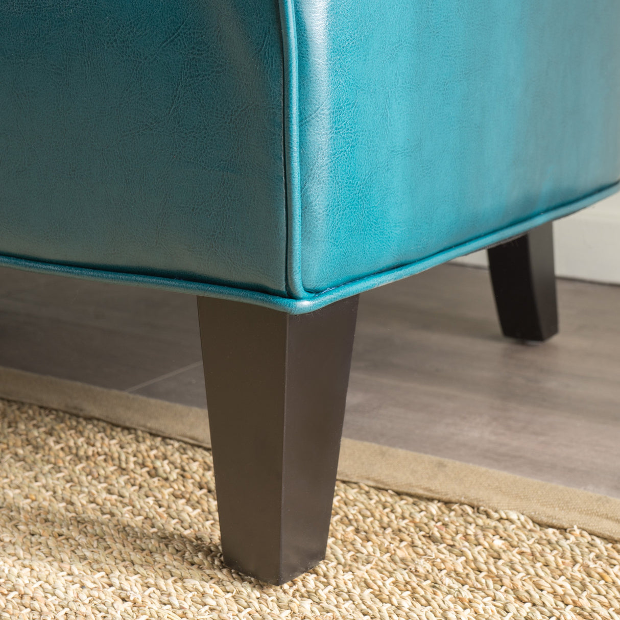 Christopher Knight Home Justine Leather Loveseat, Teal Christopher Knight Home