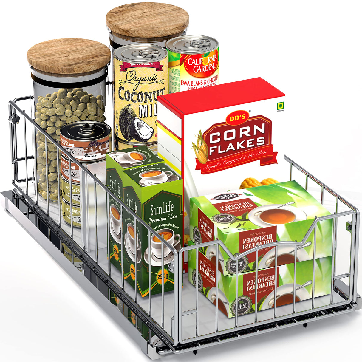 Simple Houseware Pull Out Cabinet Sliding Basket Simple Houseware