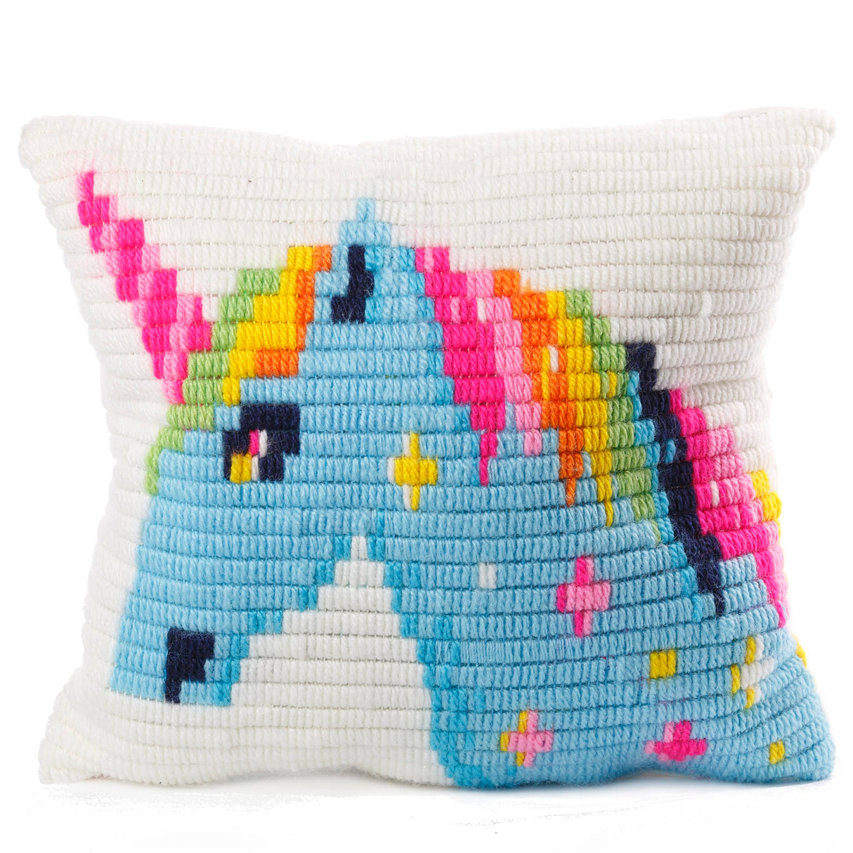 sozo growing up creative Needlepoint Kit Embroidery Craft Pillow Kit for Kids and Adult Beginners Throw Pillow Unicorn Printed Tapestry Canvas sozo growing up creative