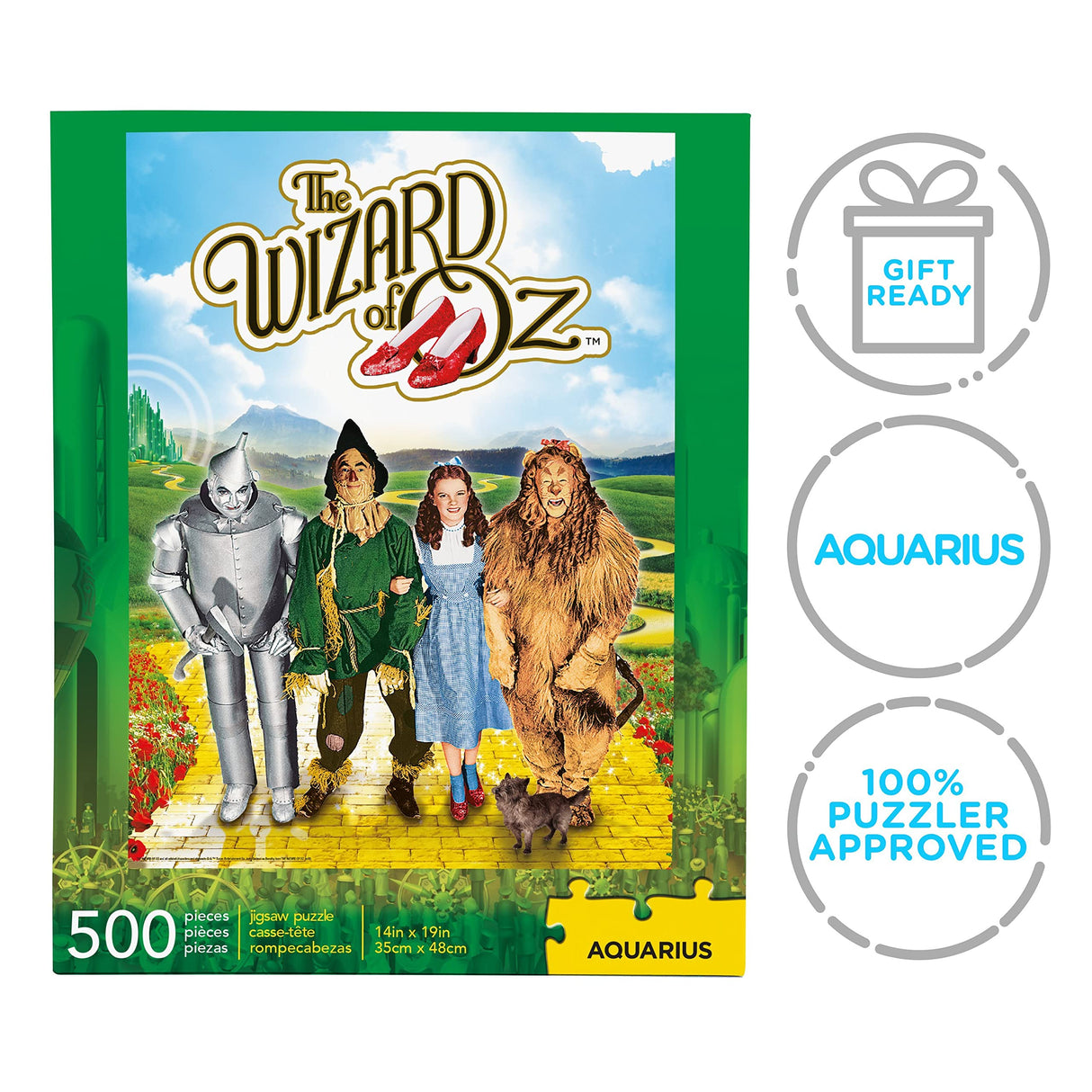 AQUARIUS Wizard of Oz Puzzle (500 Piece Jigsaw Puzzle) - Officially Licensed Wizard of Oz Merchandise & Collectibles - Glare Free - Precision Fit - 14 x 19 Inches AQUARIUS