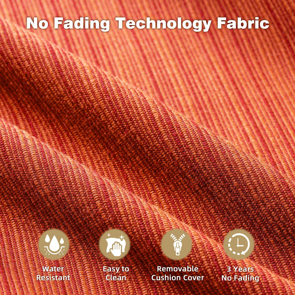 CAODOC 15-Piece Outdoor Sectional Sofa Set w/ 43" Fire Pit – L-Shaped Wicker Patio Furniture, Deep Seating & Swivel Rockers, Red CAODOC