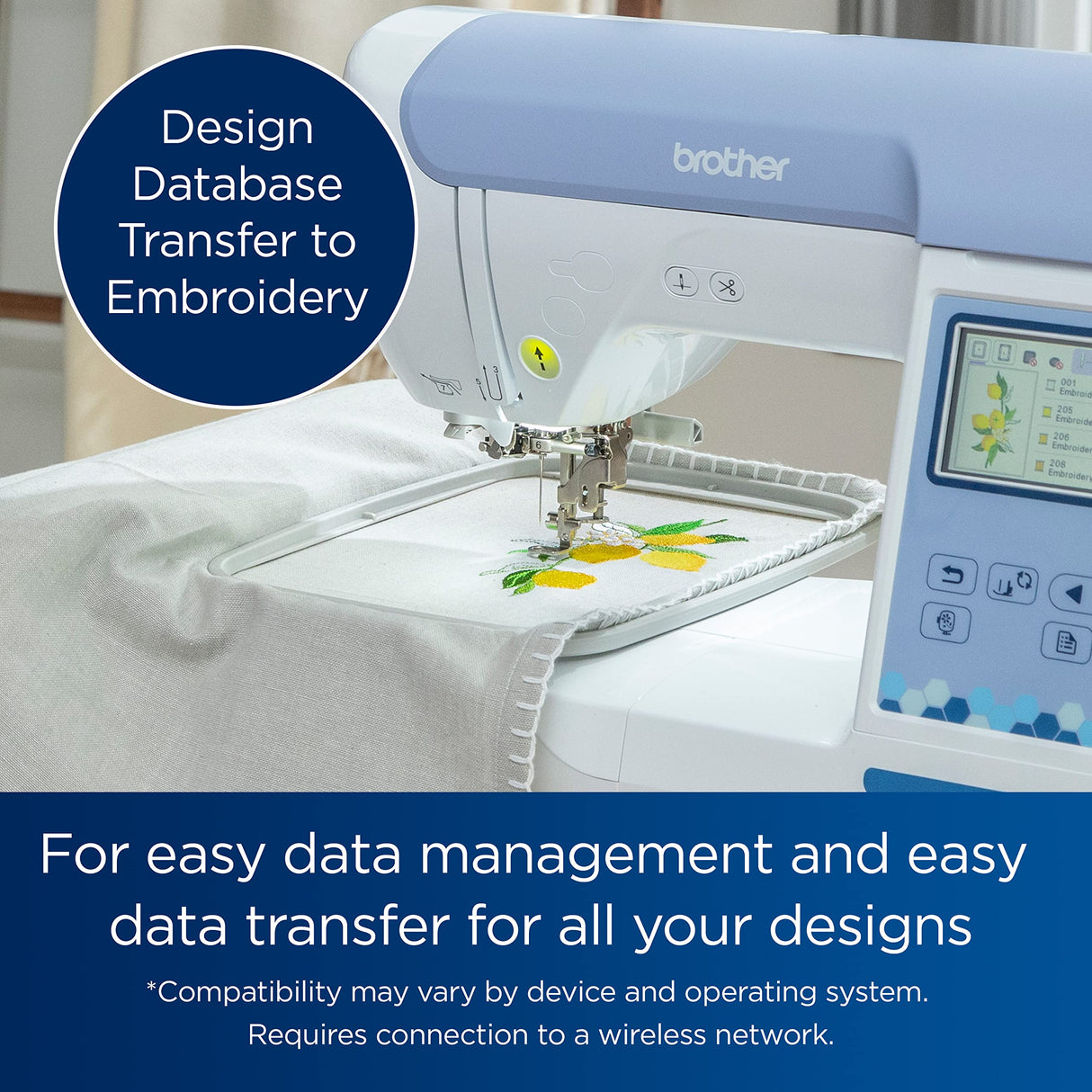 Brother PE900 Embroidery Machine with WLAN, White Brother