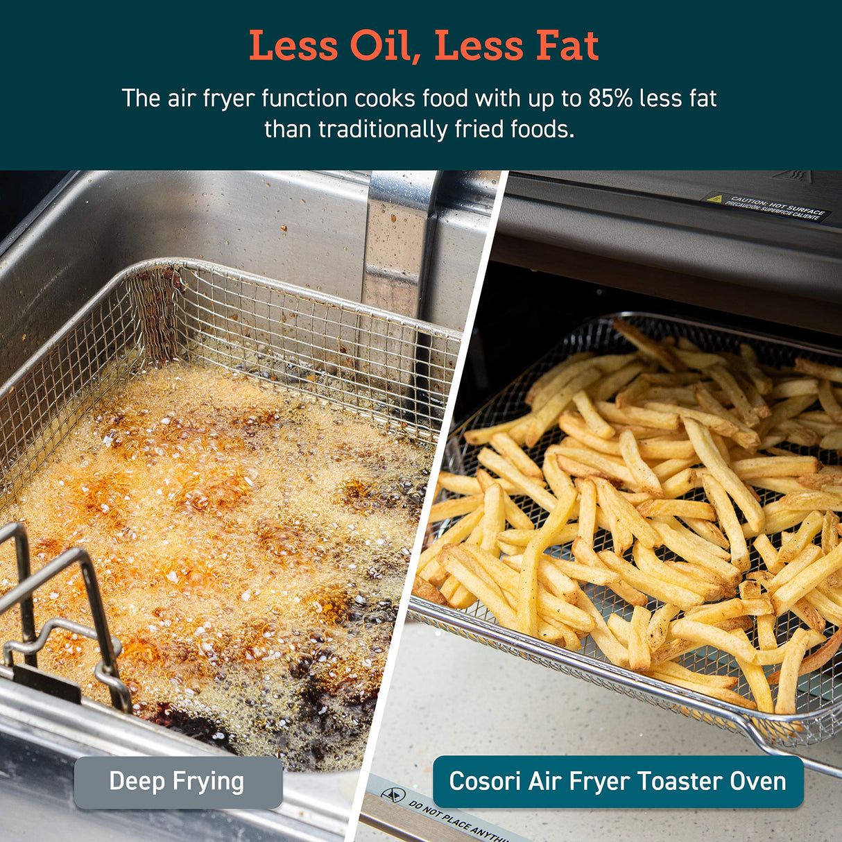 COSORI Air Fryer Toaster Oven Combo 13-in-1, 32Qt APP & Voice Control Convection Oven Countertop, Bake, Broil, Roast, Dehydrate, Sous Vide, 134 Recipes & 4 Accessories, Black, Stainless Steel COSORI