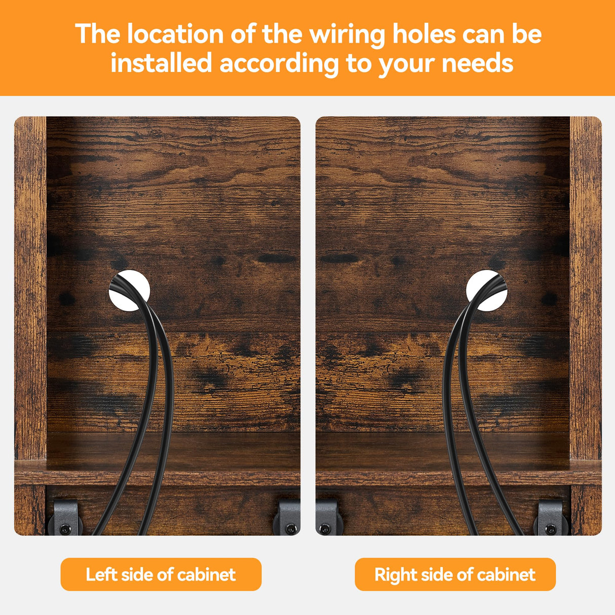 IDEALHOUSE 70'' Wine Coffee Bar Cabinet with Storage Hutch, Tall Kitchen Pantry Liquor Cabinet with Sliding Barn Doors, Bottle Glasses Rack, Farmhouse Buffet for Home Dining Room, Brown IDEALHOUSE