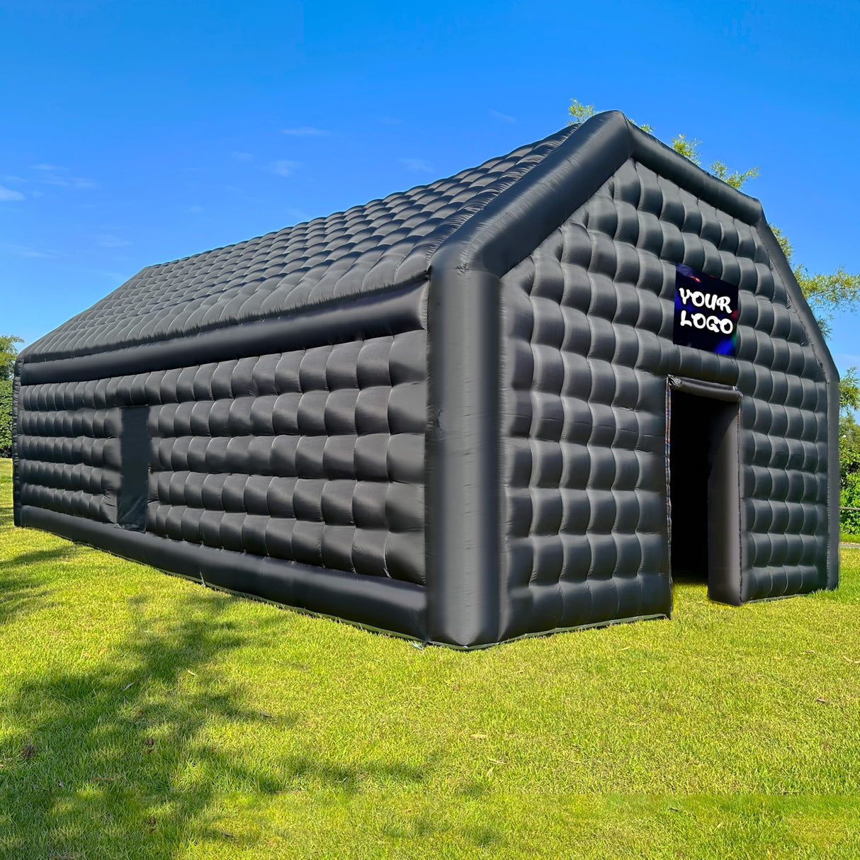 WARSUN 30x20x13Ft Inflatable Nightclub with Two 680W Blowers Large Black Inflatable Night Club Party Tent Disco Cube Gazebo Event House for Birthday, School Events, Backyard Party, Rental Business WARSUN
