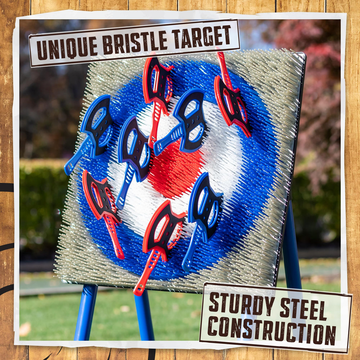 EastPoint Deluxe Steel Frame Axe Throw Target Game Set - Steel Frame for Indoors and Outdoors EastPoint Sports