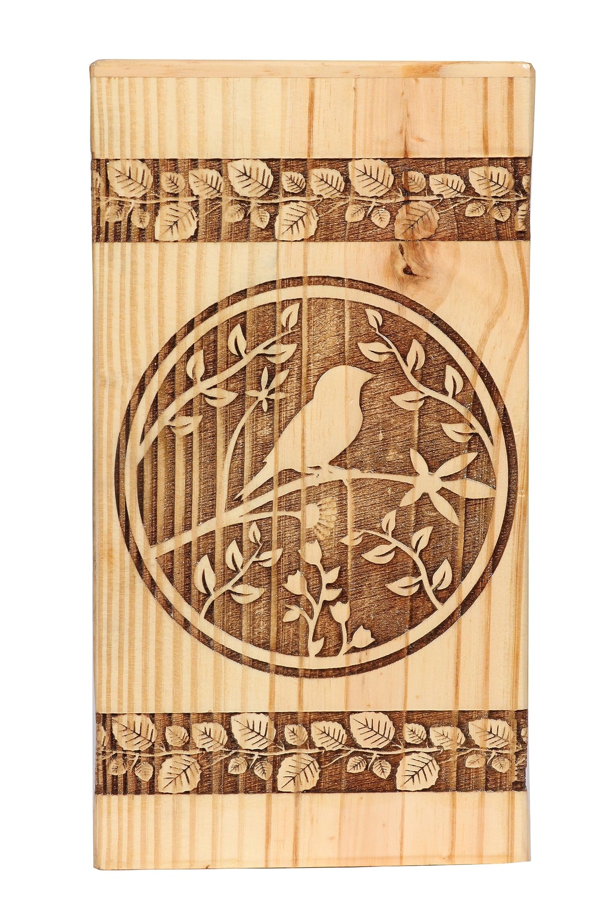 Sunrise Wood Store Bird Engraved Handmade Wooden Urn, Memorial Keepsake Urns for Human Ashes Adult Male/Female - Wooden Decorative Urn for Human- Generic