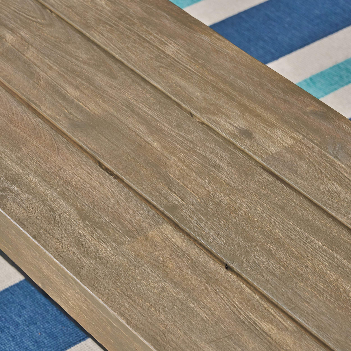 Christopher Knight Home Toby Outdoor Acacia Wood Bench, Sandblast Gray Finish and Black Christopher Knight Home