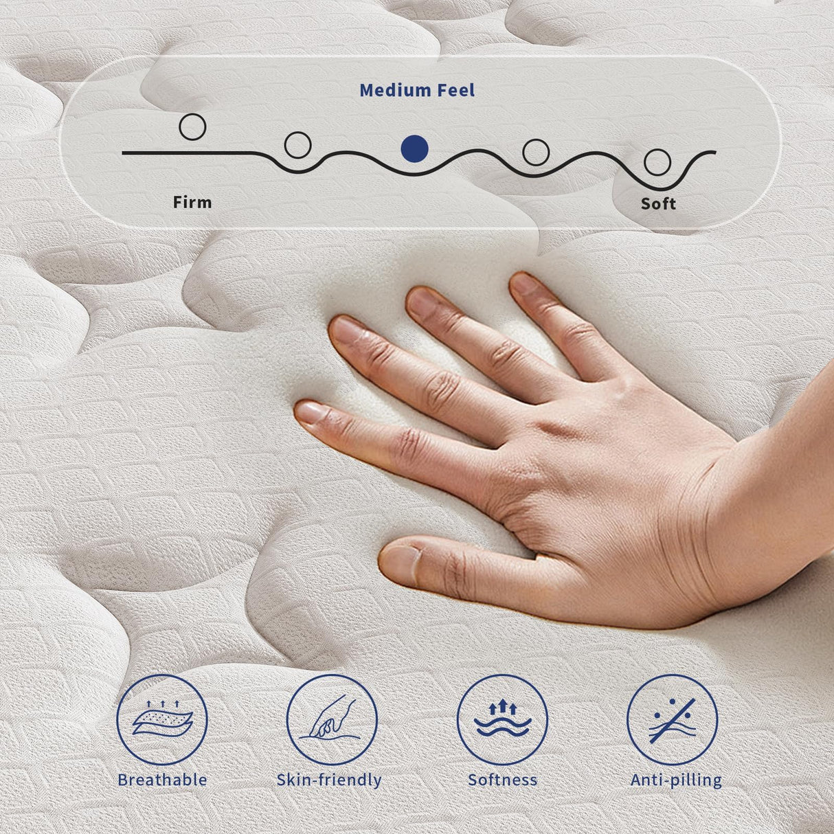 Twin XL Mattress, 12 Inch Mattress Twin Xl in a Box, Individually Wrapped Pocket Coils for Isolate Motion,Pressure Relief, CertiPUR-US Certified, Support Comfort & Firm (80"L x 39"W x 12"Th) SupremeSleep