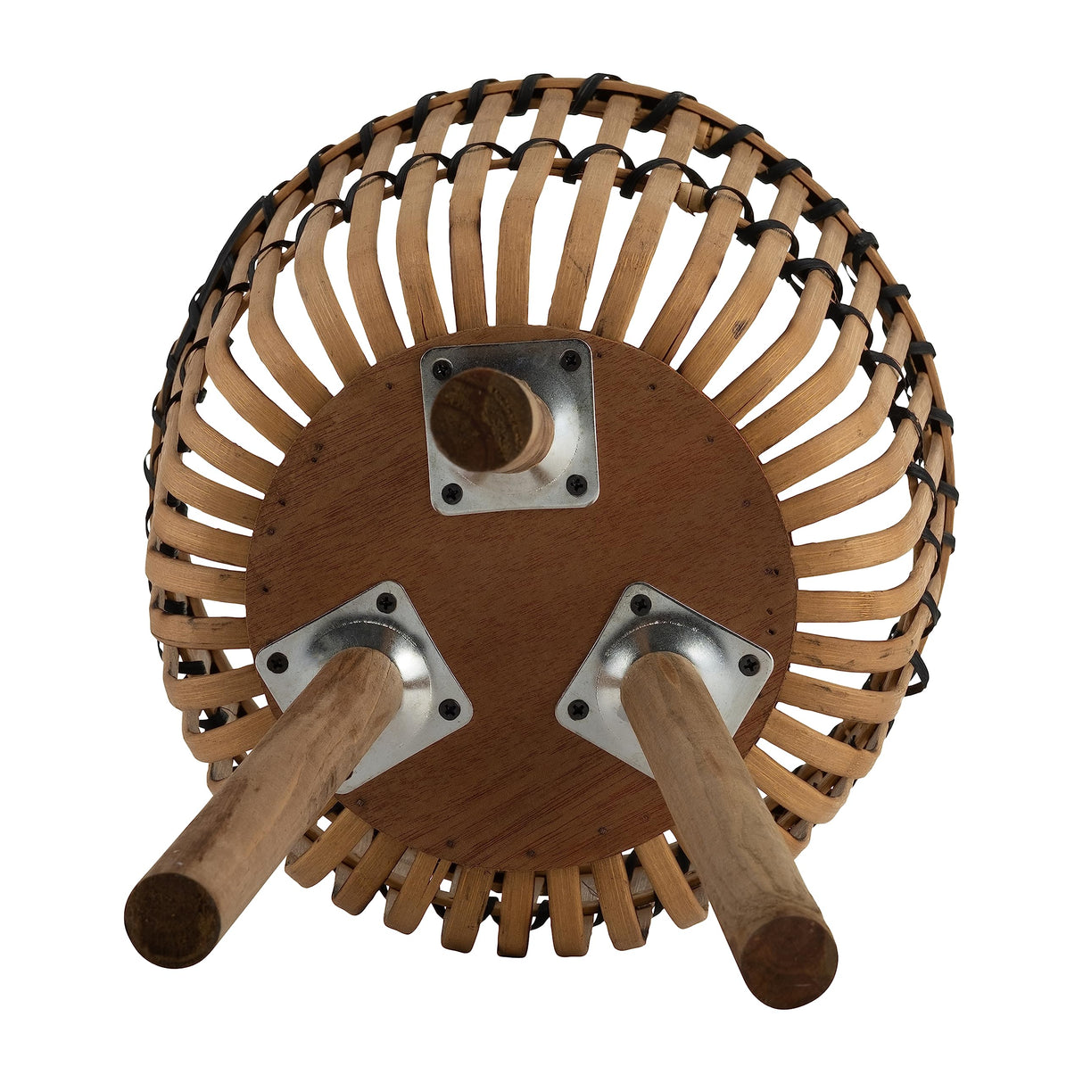 Sagebrook Home Set of 3 Bamboo Wood Planters on Stands, Indoor Outdoor, Natural, Tri-Footed Wicker Bamboo Planters Baskets for Garden, Patio, Entryway, or Living Room, Plant Stand Outdoor Tall Plants Sagebrook Home