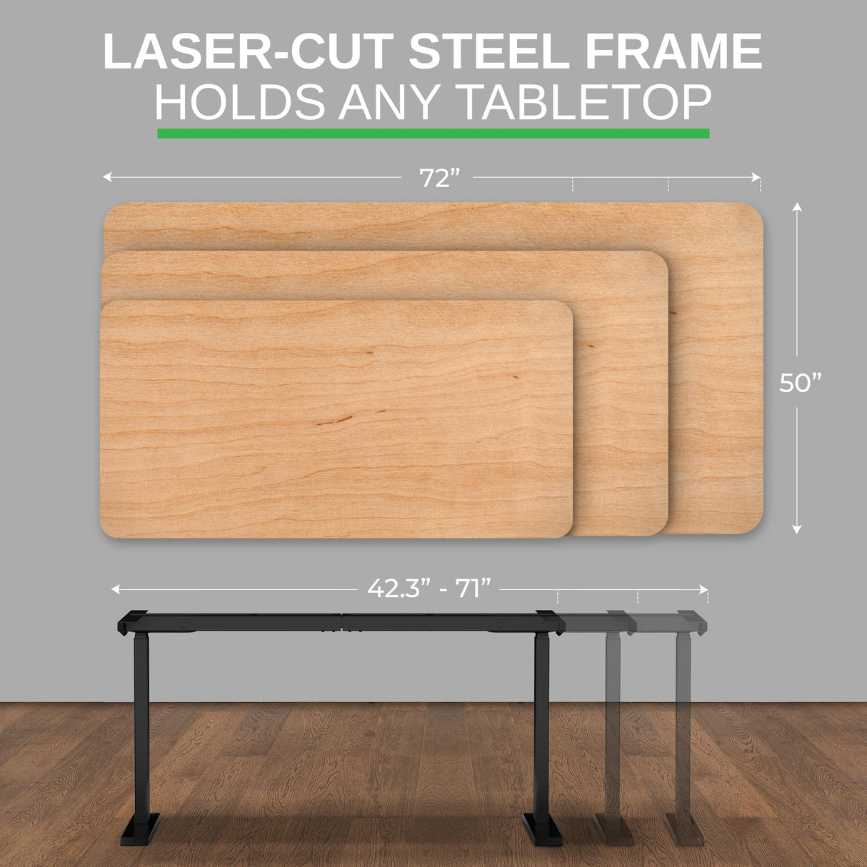 Rise Up Dual Motor Electric Standing Desk Adjustable Height Desk 60x30 Large Computer Standing Desk, Sit Stand Up Desk Raising Desk, Home Office Desk Uncaged Ergonomics