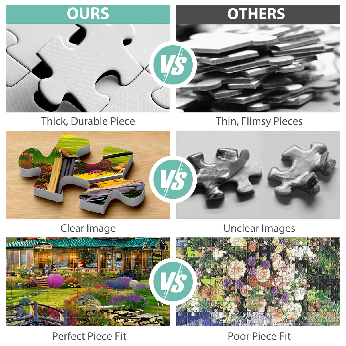 Jigsaw Puzzles for Adults 500 Pieces, Country Life Puzzle Interlock Perfectly Letter on Back No Dust, Challenging Puzzle Home Decor Birthday Party Gift Toy for Men Women Olders Seniors (21 x 15 in) Jeacirio